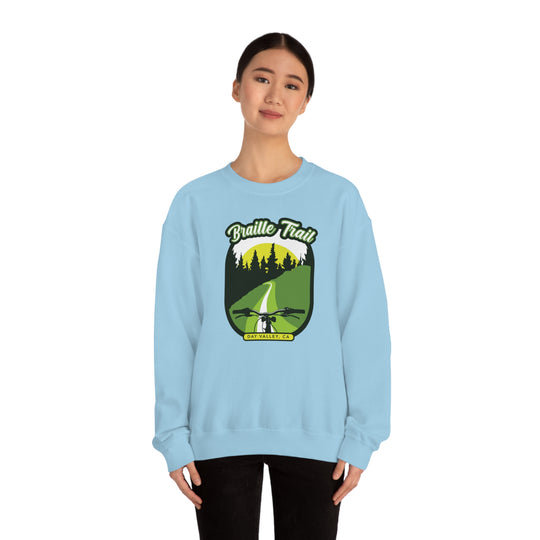 Braille Trail - Day Valley, CA Unisex Heavy Blend Crewneck Sweatshirt