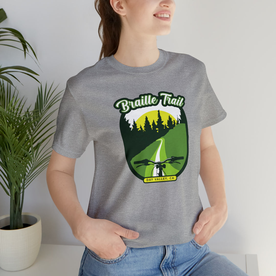 Braille Trail - Day Valley, CA Unisex Tee Shirt