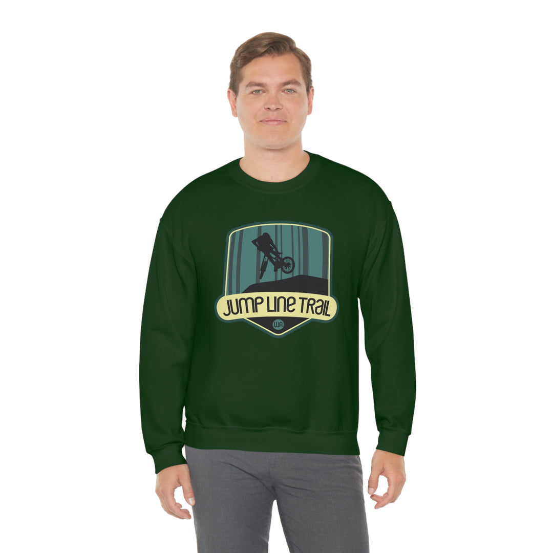 Jump Line Trail - Washington Unisex Heavy Blend Crewneck Sweatshirt