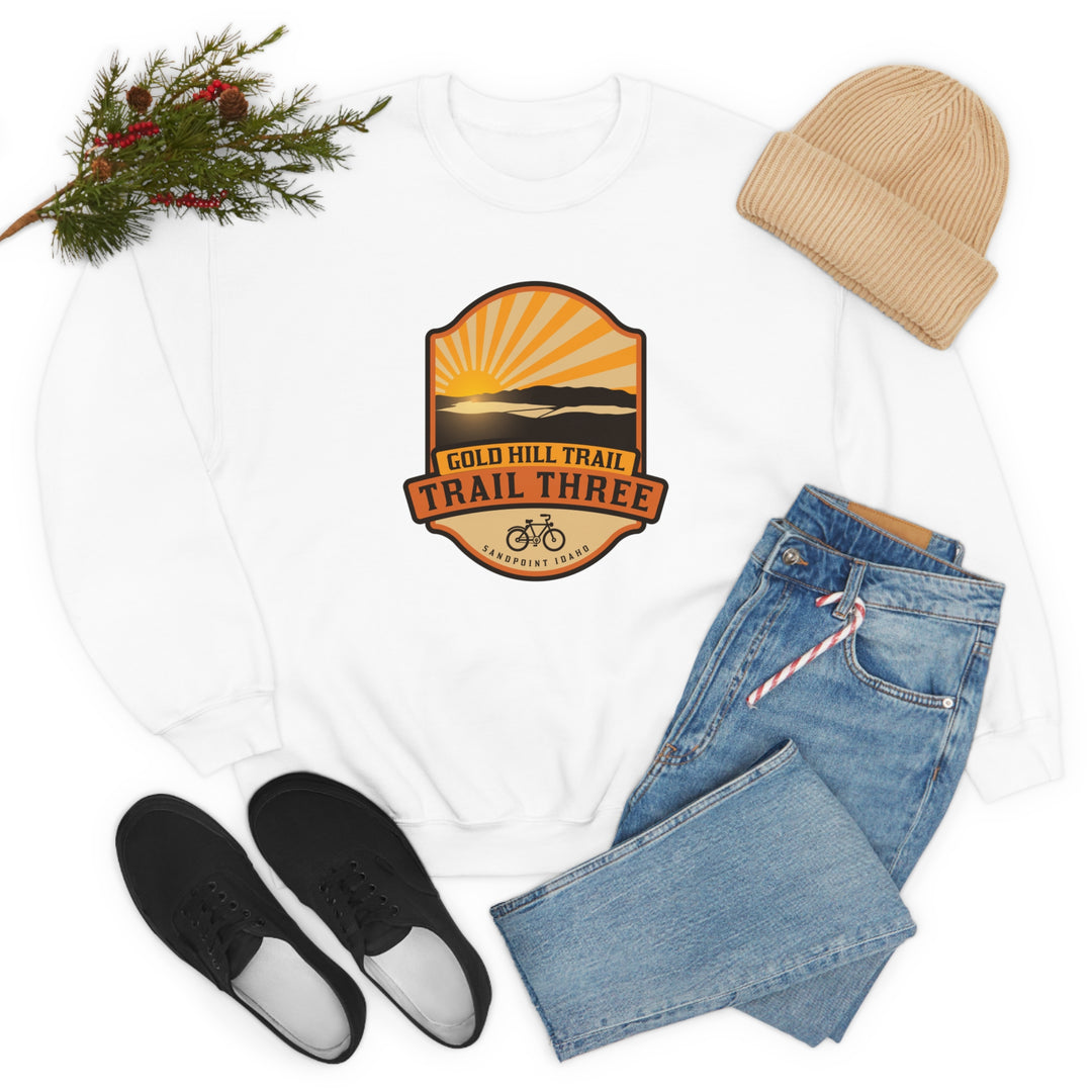 Gold Hill Trail (Trail 3) - Sandpoint, Idaho Unisex Heavy Blend Crewneck Sweatshirt