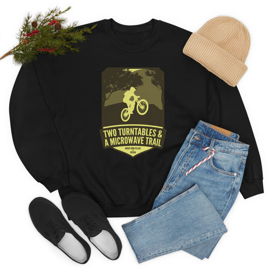 Two Turntables and a Microwave Trail - Mount Hood Village, OR Unisex Heavy Blend Crewneck Sweatshirt