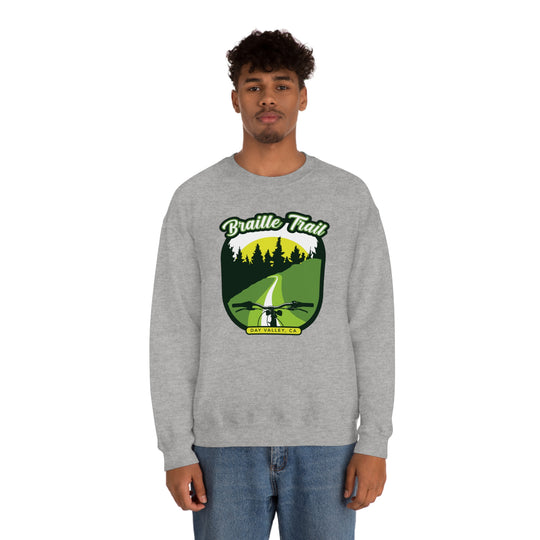 Braille Trail - Day Valley, CA Unisex Heavy Blend Crewneck Sweatshirt