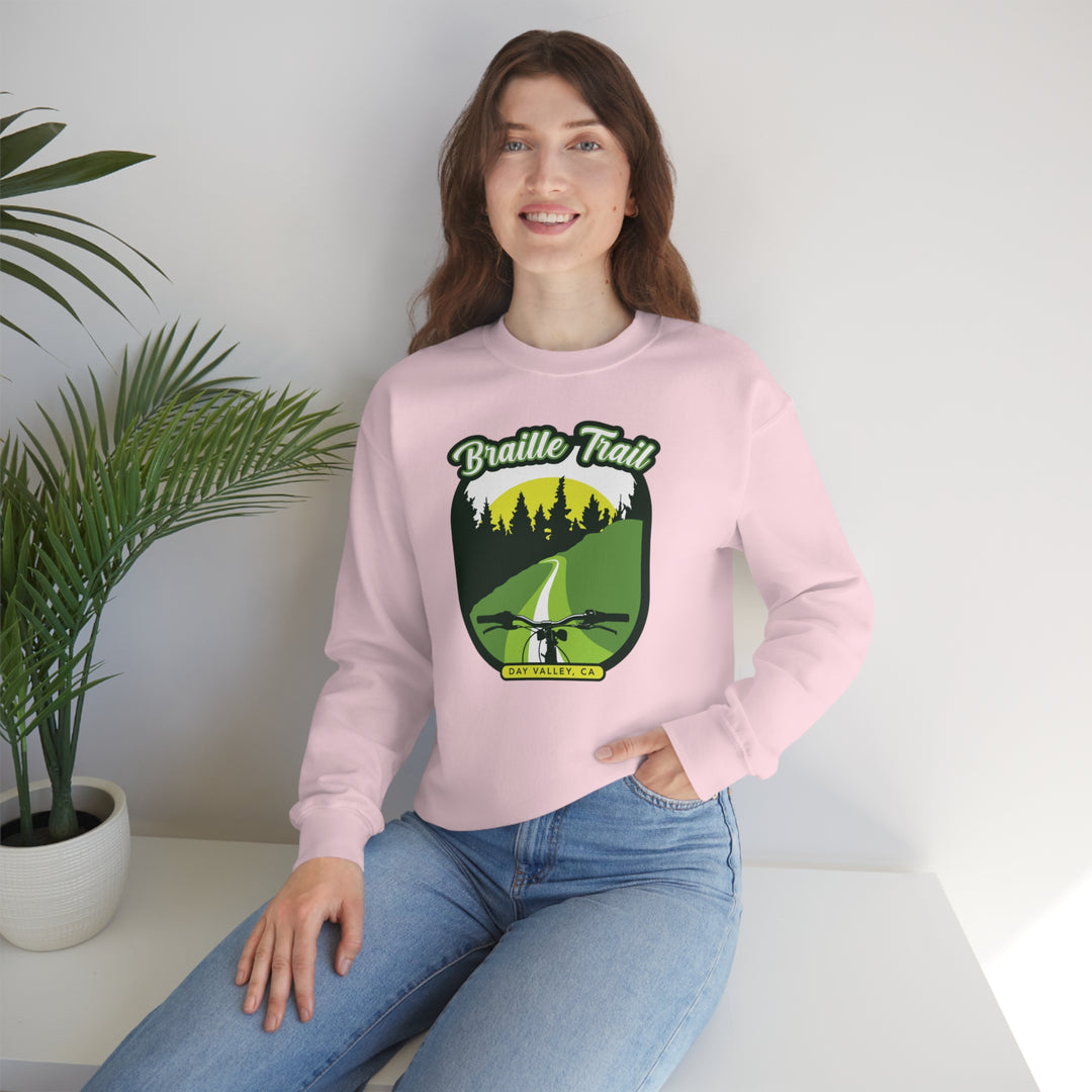 Braille Trail - Day Valley, CA Unisex Heavy Blend Crewneck Sweatshirt