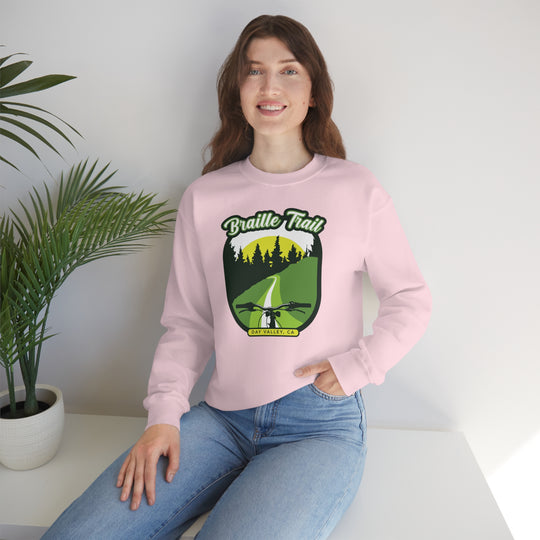 Braille Trail - Day Valley, CA Unisex Heavy Blend Crewneck Sweatshirt