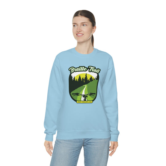 Braille Trail - Day Valley, CA Unisex Heavy Blend Crewneck Sweatshirt