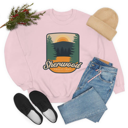 Sherwood Forest Trail - Sandpoint, Idaho Unisex Heavy Blend Crewneck Sweatshirt