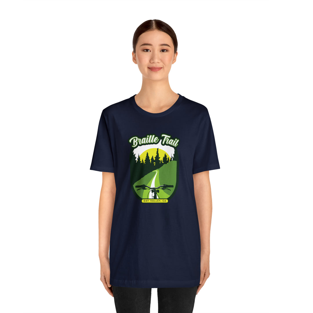 Braille Trail - Day Valley, CA Unisex Tee Shirt