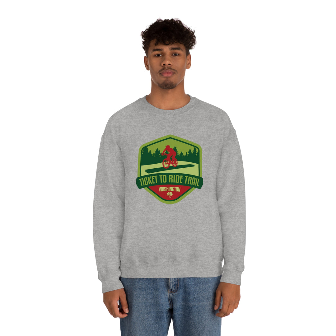 Ticket to Ride Trail - Washington State Unisex Heavy Blend Crewneck Sweatshirt