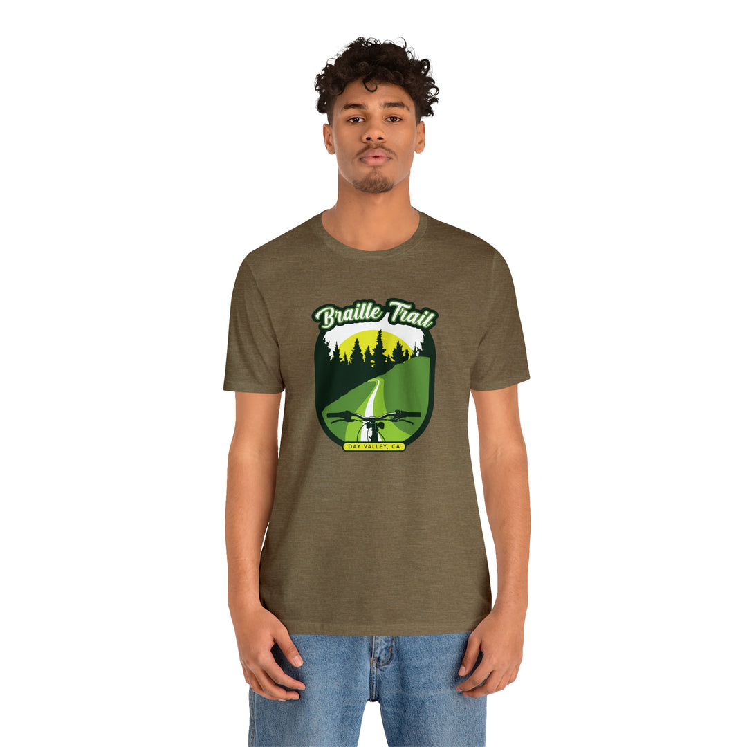 Braille Trail - Day Valley, CA Unisex Tee Shirt