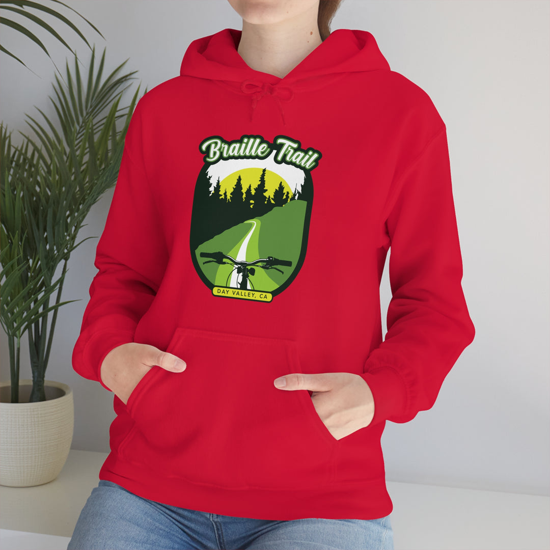 Braille Trail - Day Valley, CA Unisex Heavy Blend Hooded Sweatshirt