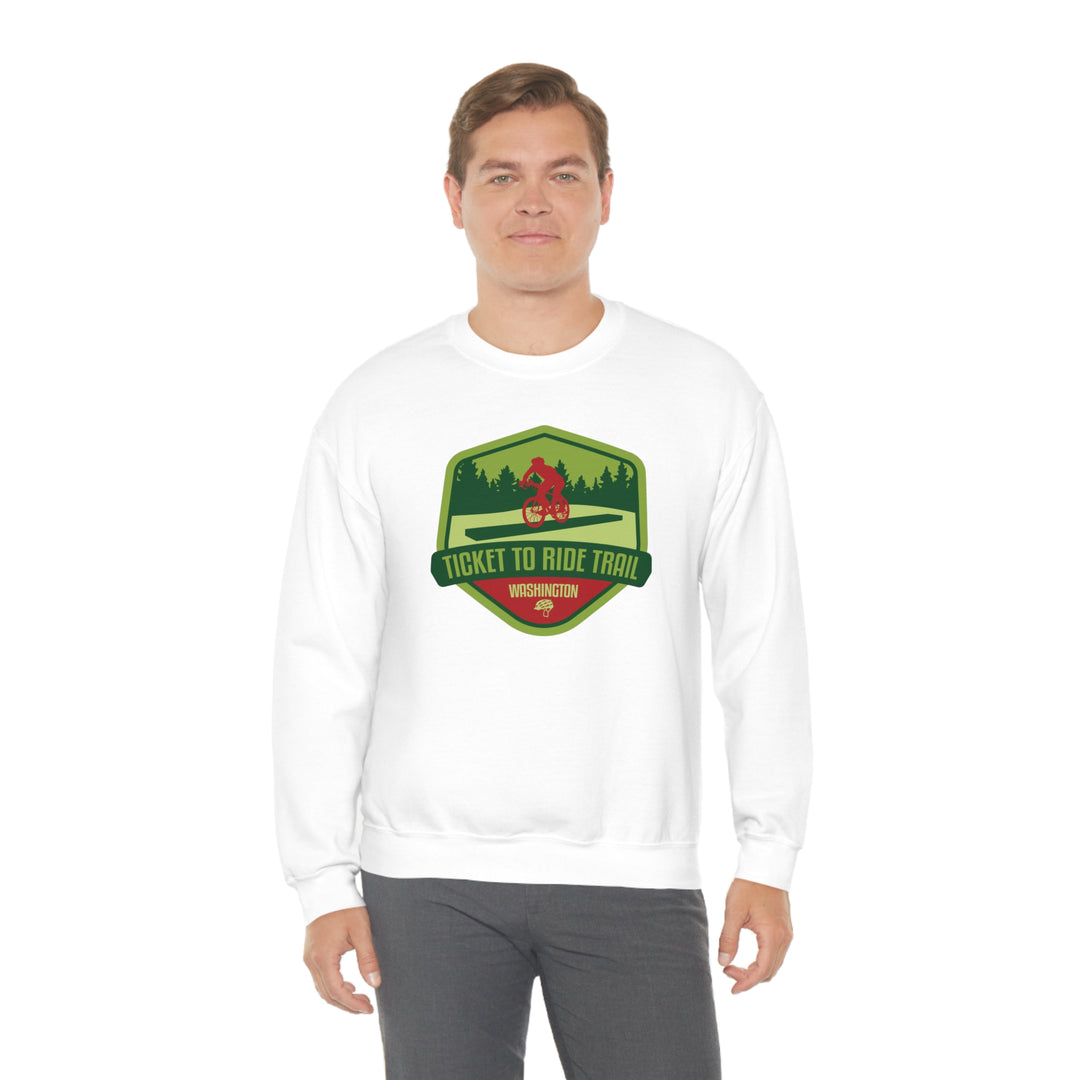 Ticket to Ride Trail - Washington State Unisex Heavy Blend Crewneck Sweatshirt