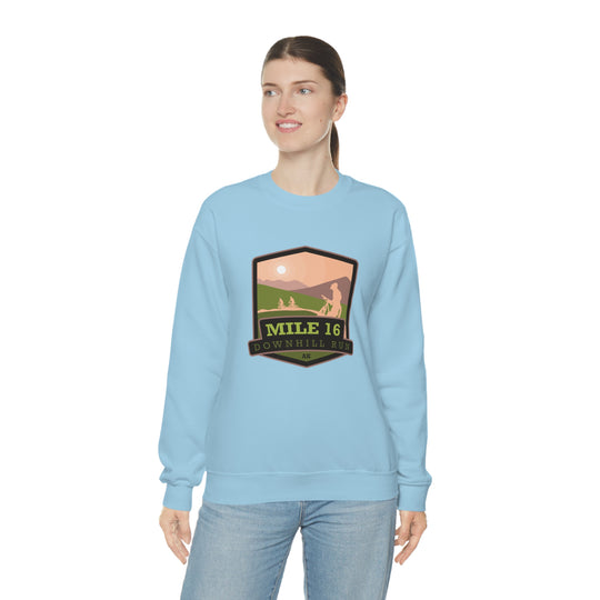 Mile 16 Downhill Run - Alaska Unisex Heavy Blend Crewneck Sweatshirt