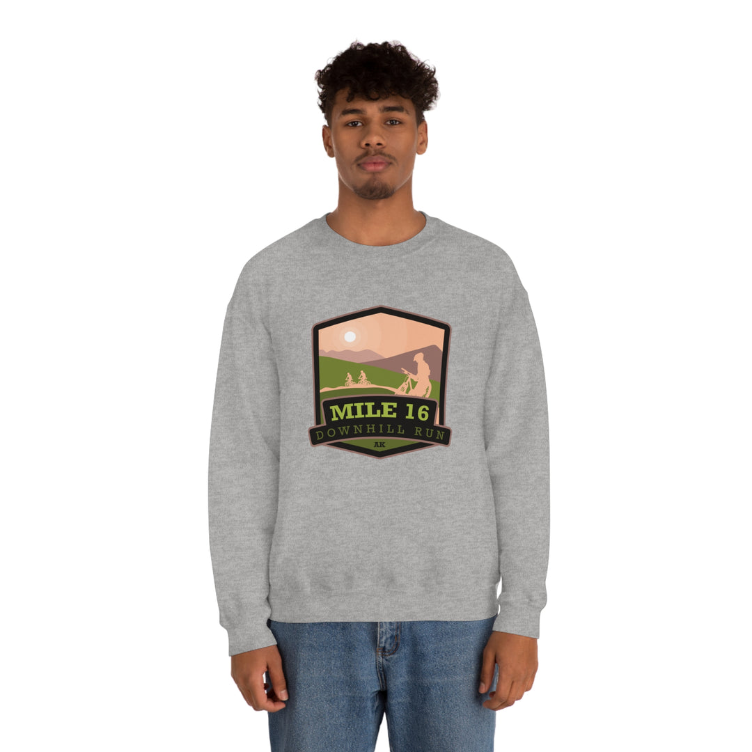 Mile 16 Downhill Run - Alaska Unisex Heavy Blend Crewneck Sweatshirt