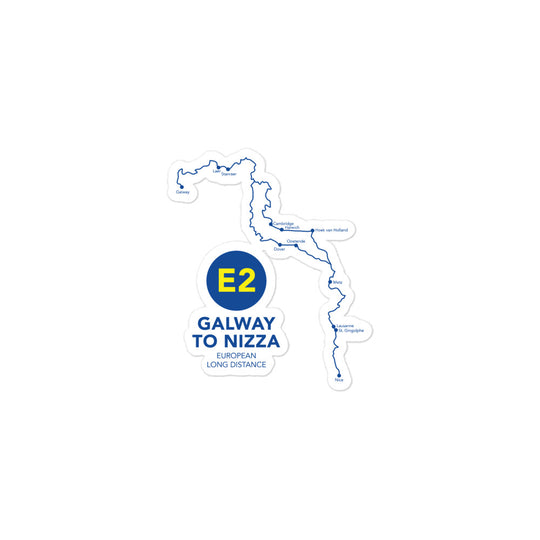 E2 Galway to Nizza - European long distance Path Bubble-free stickers