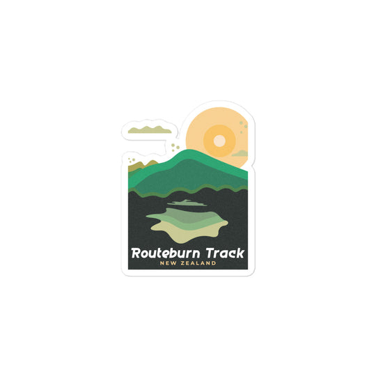 Routeburn Track - New Zealand Bubble-free stickers