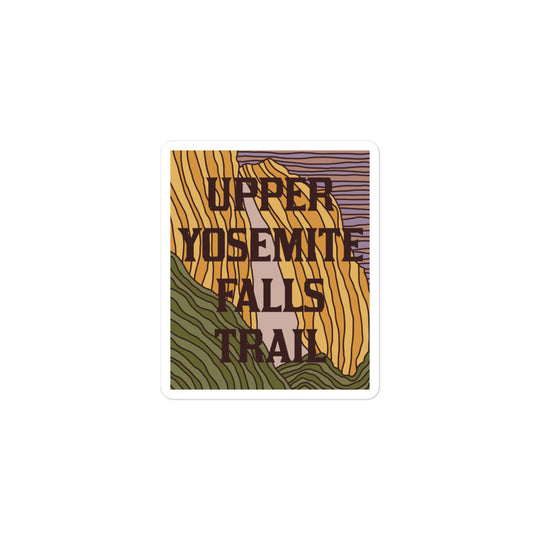 Upper Yosemite Falls Trail Bubble-free stickers