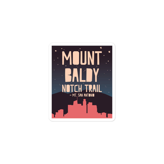 Mount Baldy Notch Trail - Mt. San Antonio Bubble-free stickers