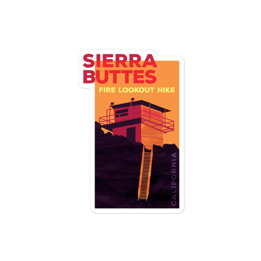 Sierra Buttes Fire Lookout Hike - California Bubble-free stickers