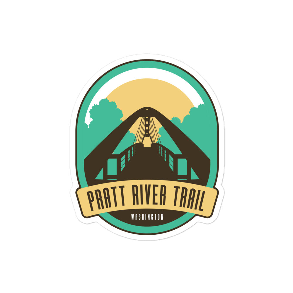 Pratt River Trail – Washington State Bubble-free stickers