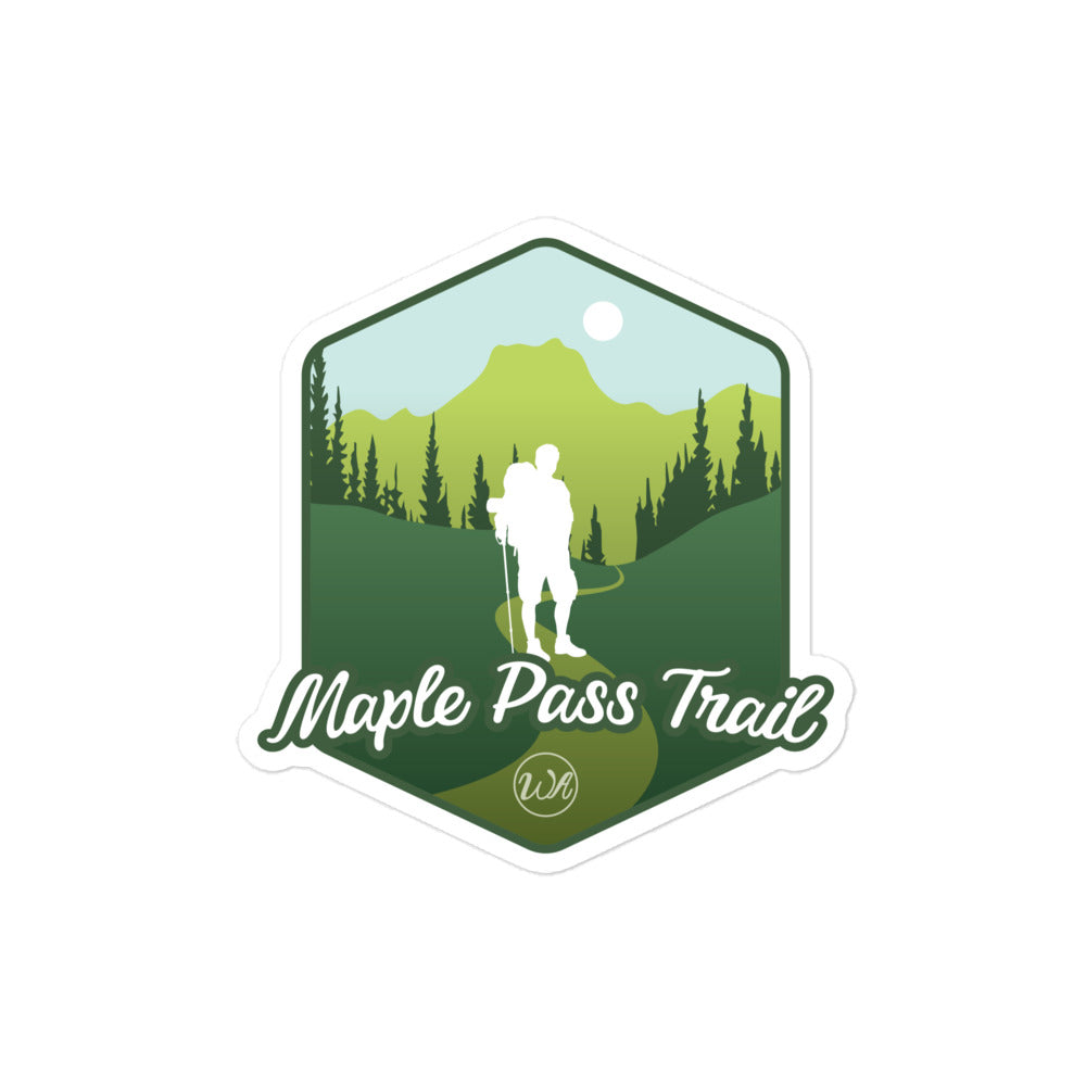 Maple Pass Trail - Washington State Bubble-free stickers