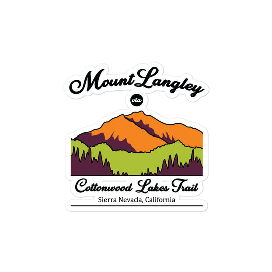 Mount Langley via Cottonwood Lakes Trail - Sierra Nevada, California Bubble-free stickers