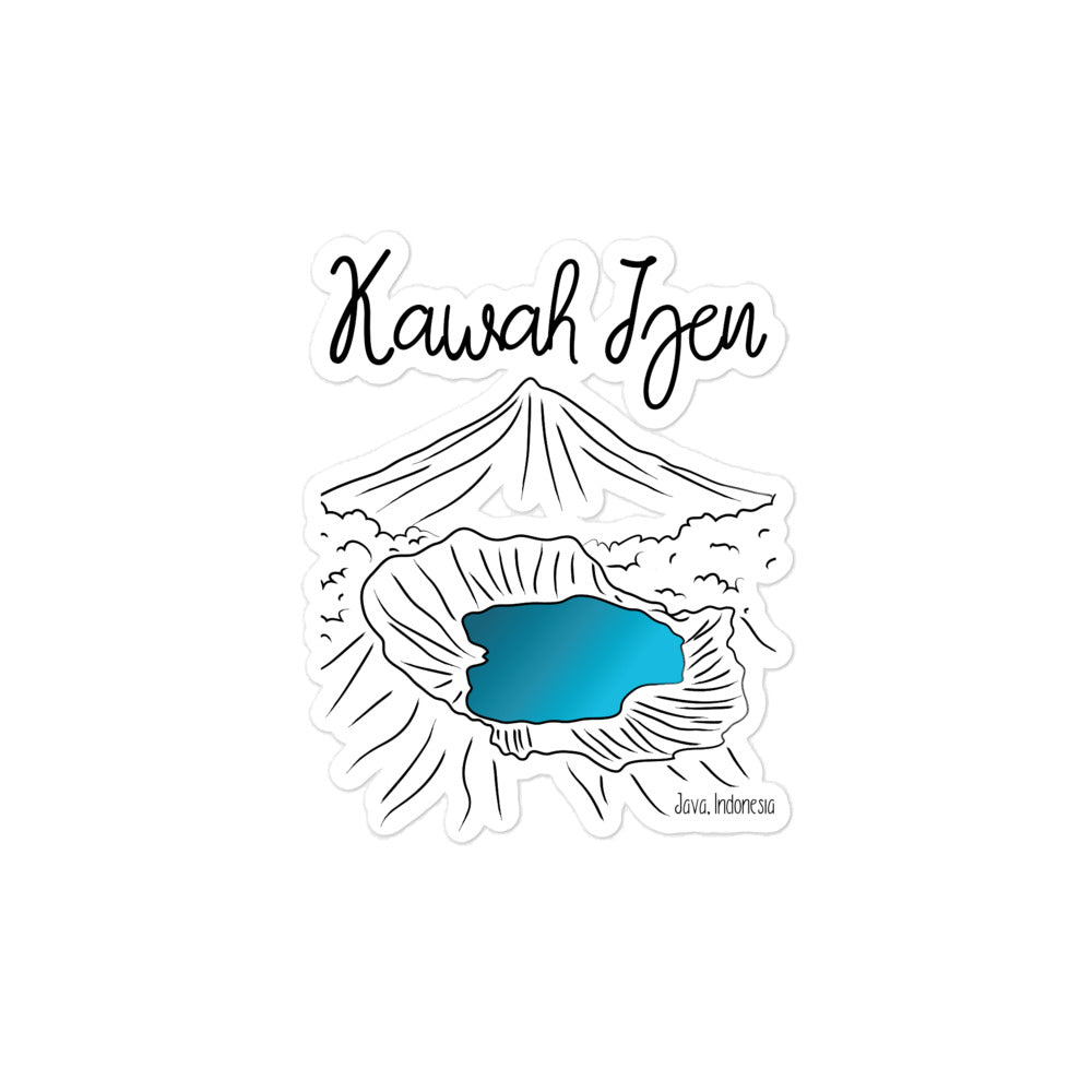 Kawah Ijen - Java, Indonesia Bubble-free stickers