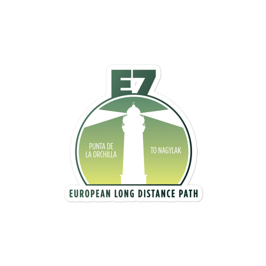 E7 - Punta de la orchilla to Nagylak - European Long distance Trail Bubble-free stickers