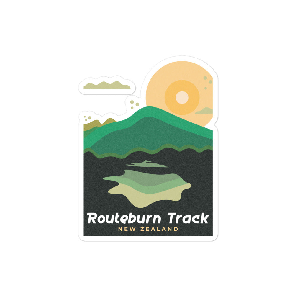 Routeburn Track - New Zealand Bubble-free stickers