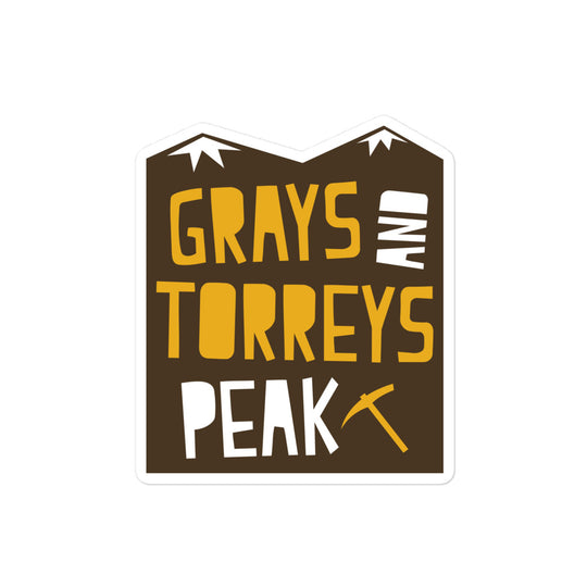 Grays and Torreys Peak Bubble-free stickers