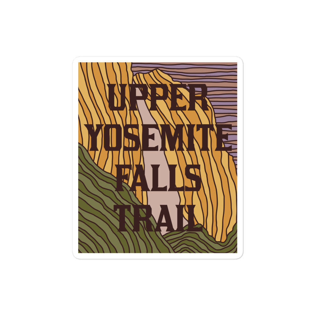 Upper Yosemite Falls Trail Bubble-free stickers