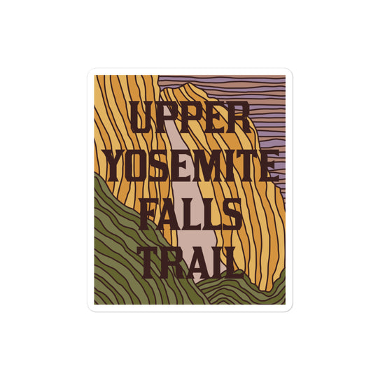 Upper Yosemite Falls Trail Bubble-free stickers