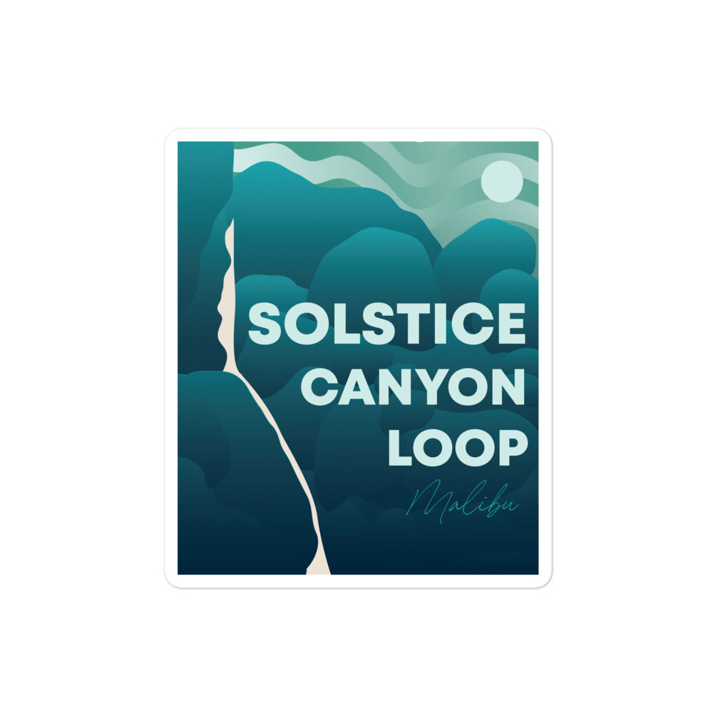 Solstice Canyon Loop - Malibu Bubble-free stickers