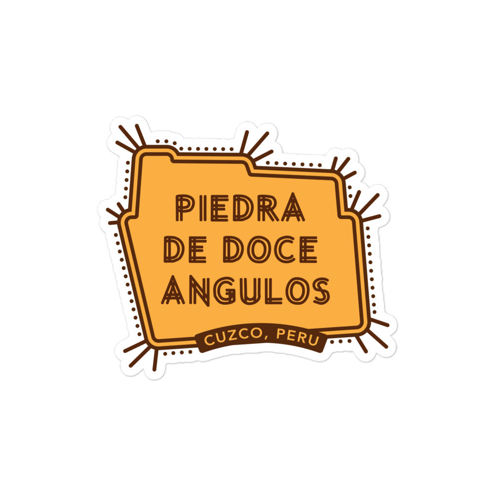 Piedra de doce angulos – Cuzco, Peru Bubble-free stickers