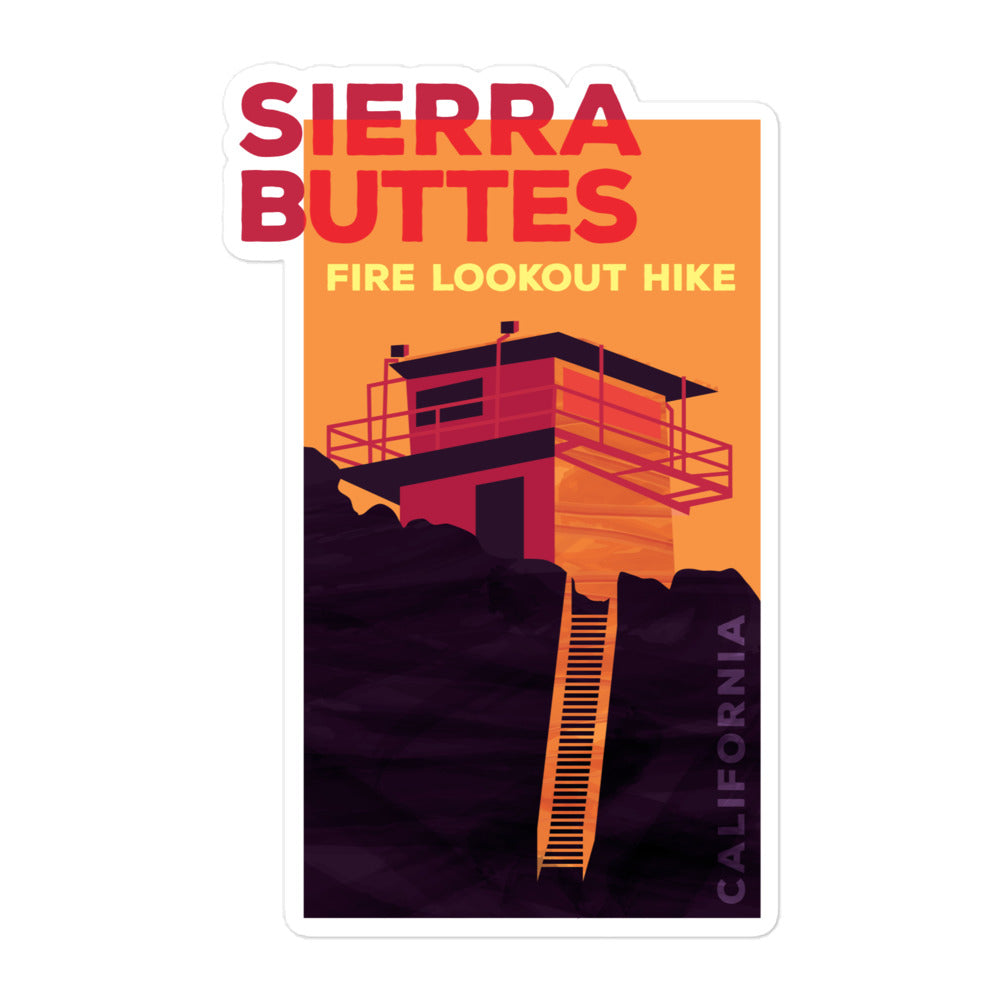 Sierra Buttes Fire Lookout Hike - California Bubble-free stickers