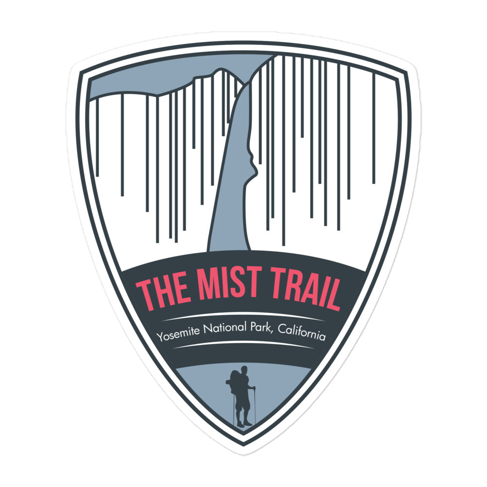 Mist Trail - Yosemite, California Bubble-free stickers