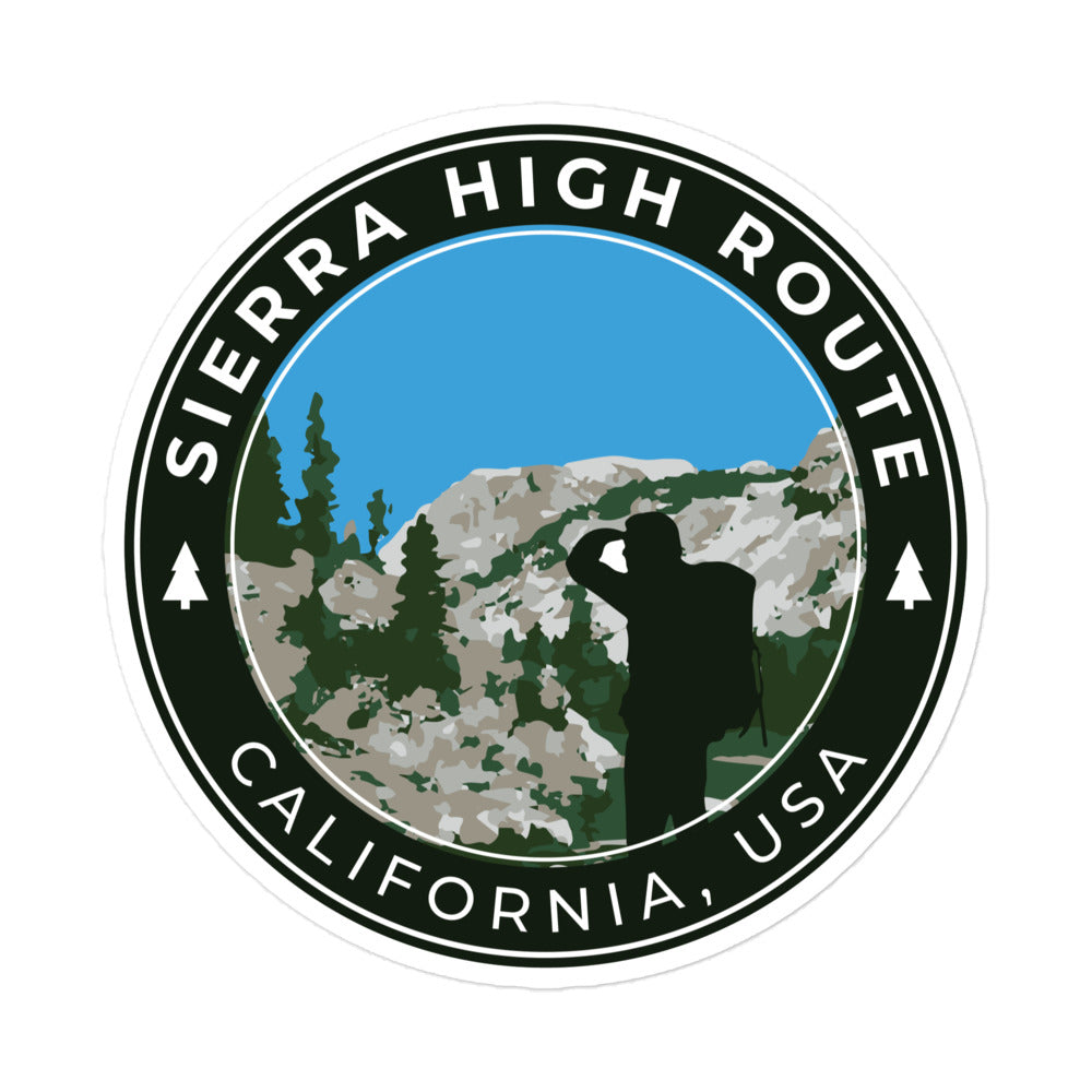 Sierra High Route - California Bubble-free stickers