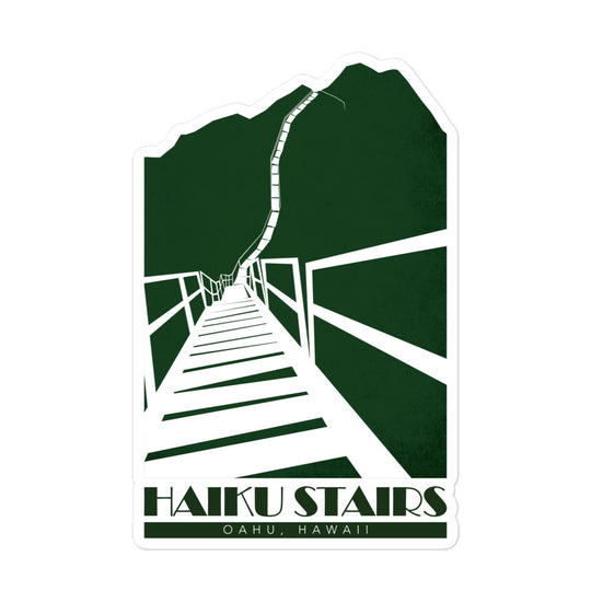 Haiku Stairs - Oahu, Hawaii Bubble-free stickers