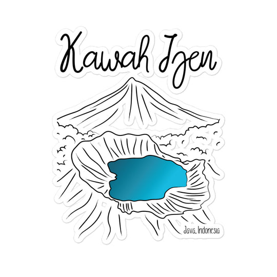 Kawah Ijen - Java, Indonesia Bubble-free stickers