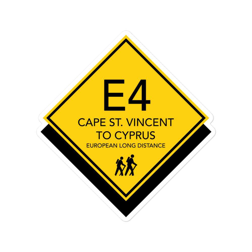 E4 Cape St. Vincent to Cyprus - European Long distance Path Bubble-free stickers