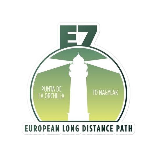 E7 - Punta de la orchilla to Nagylak - European Long distance Trail Bubble-free stickers