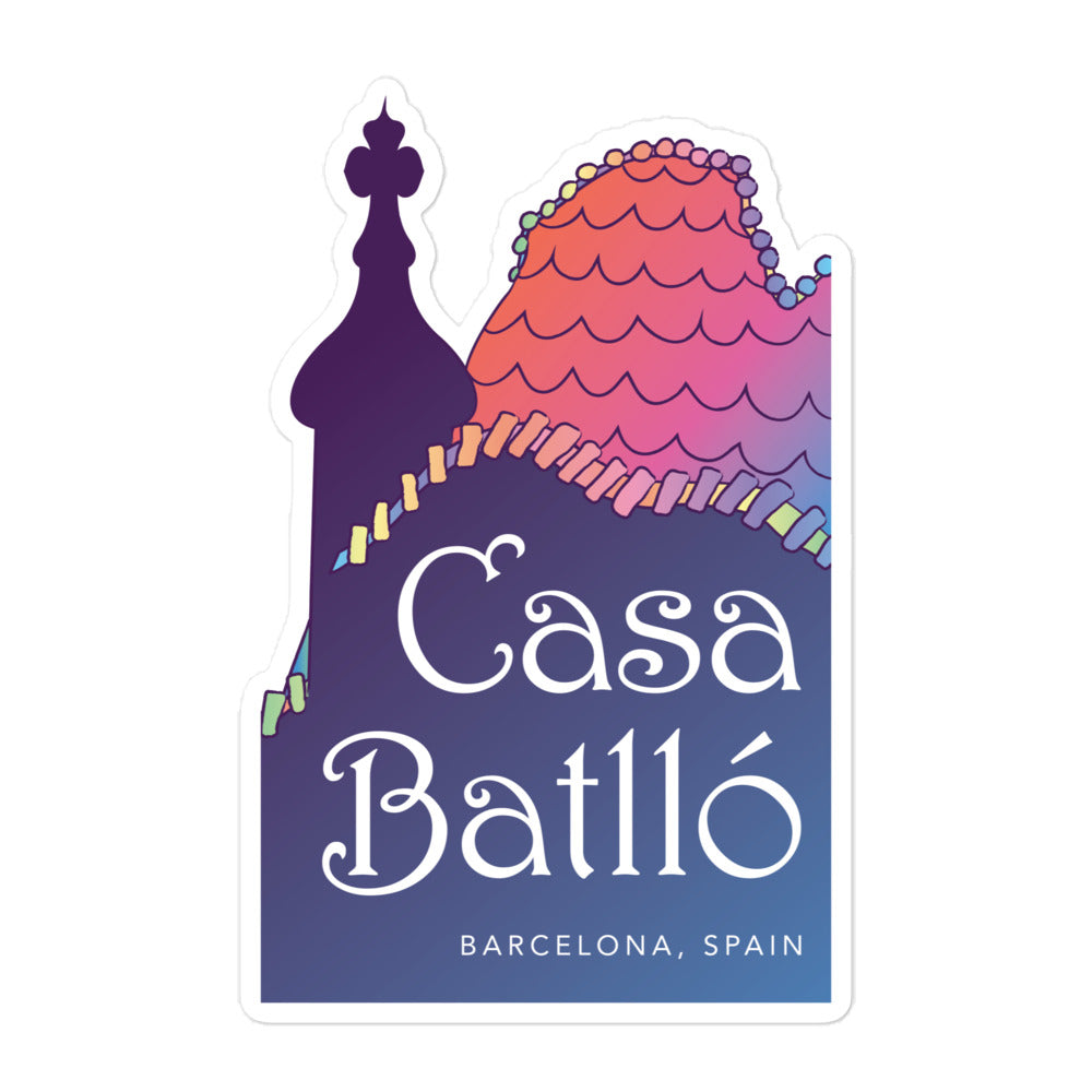 Casa Batllo - Barcelona, Spain Bubble-free stickers