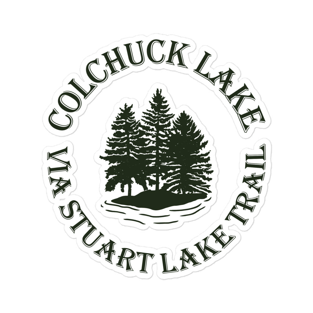 Colchuck Lake via Stuart Lake Trail Bubble-free stickers