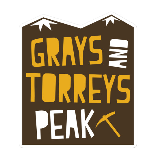 Grays and Torreys Peak Bubble-free stickers