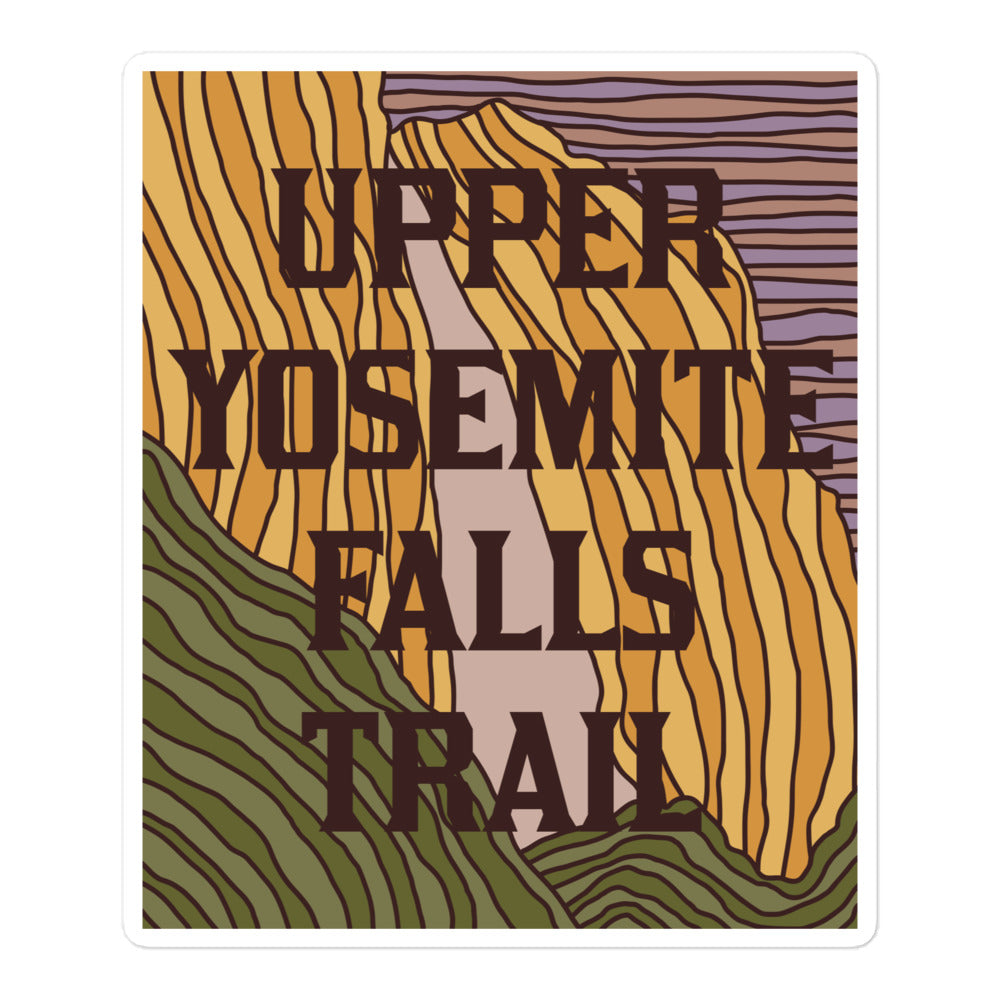 Upper Yosemite Falls Trail Bubble-free stickers