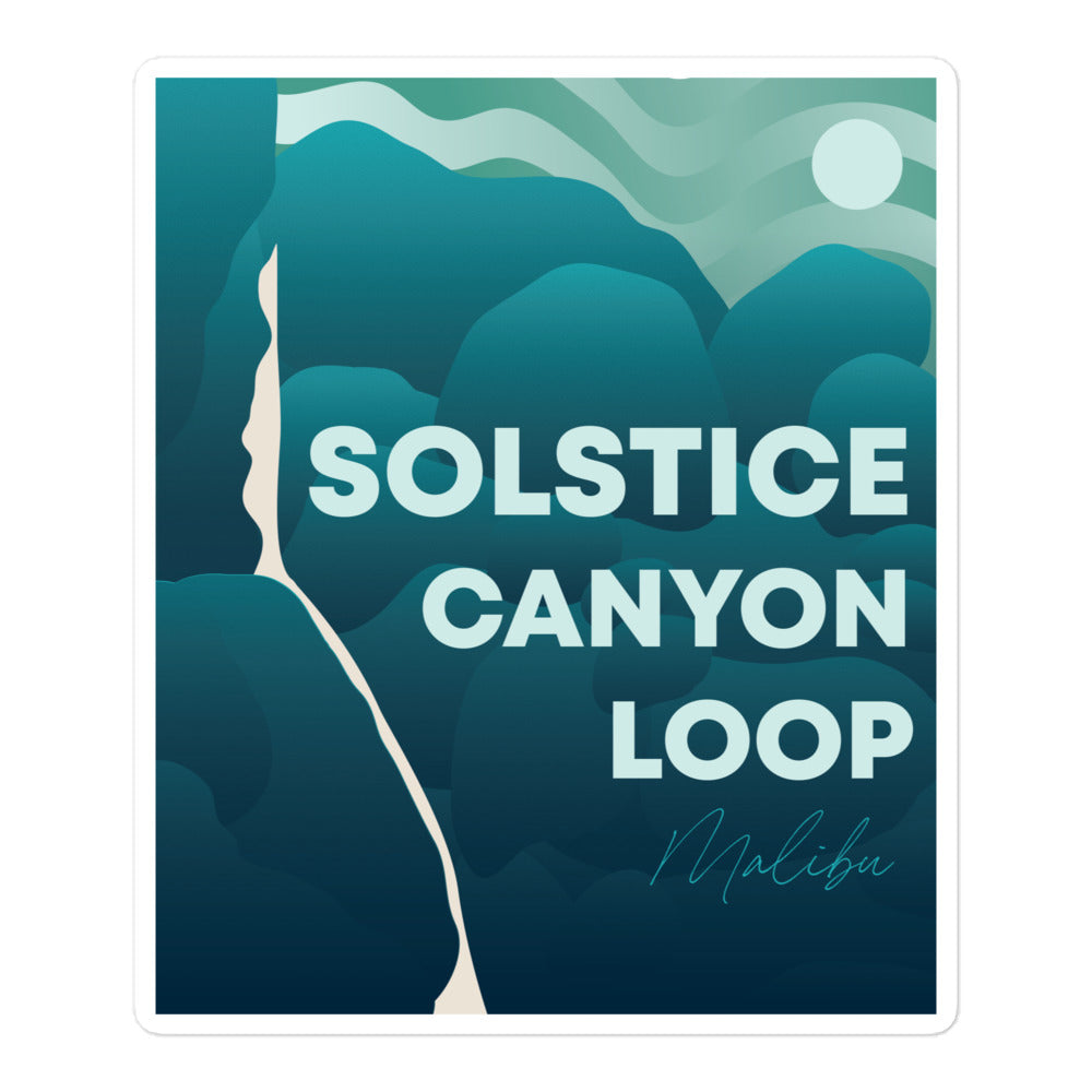 Solstice Canyon Loop - Malibu Bubble-free stickers