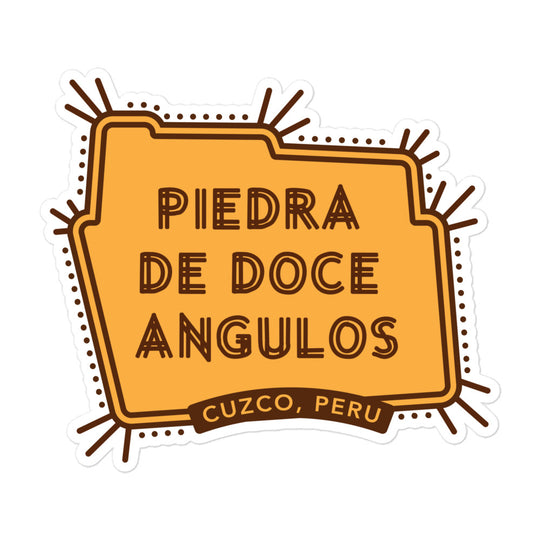 Piedra de doce angulos – Cuzco, Peru Bubble-free stickers