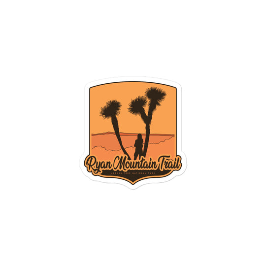 Ryan Mountain Trail - Joshua Tree National Park Bubble-free stickers hiker gift