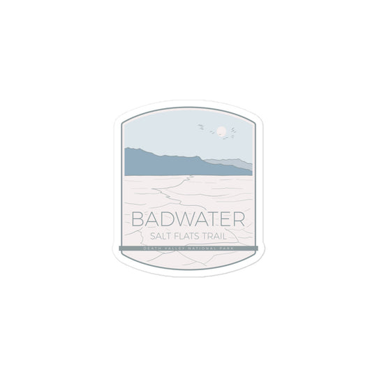 Badwater Salt Flats Trail - Death Valley National Park Bubble-free stickers hiker gift