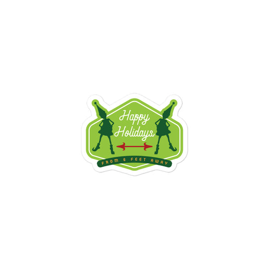 Christmas social distancing stickers