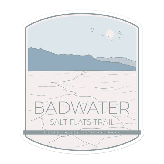 Badwater Salt Flats Trail - Death Valley National Park Bubble-free stickers hiker gift